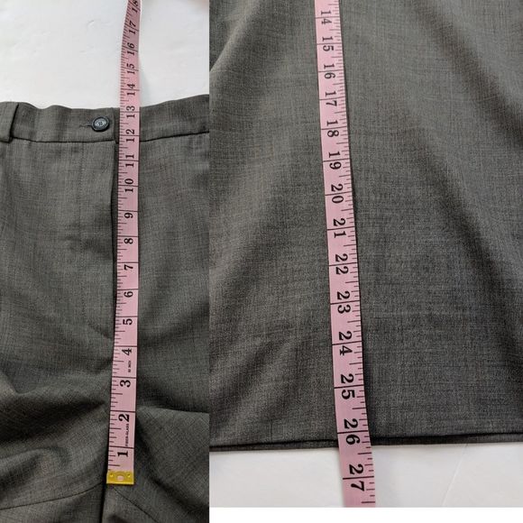 Zanella Dress Pants Womens Plus Size 16 Trouser Gray Stretch Pocket Straight - Picture 9 of 13